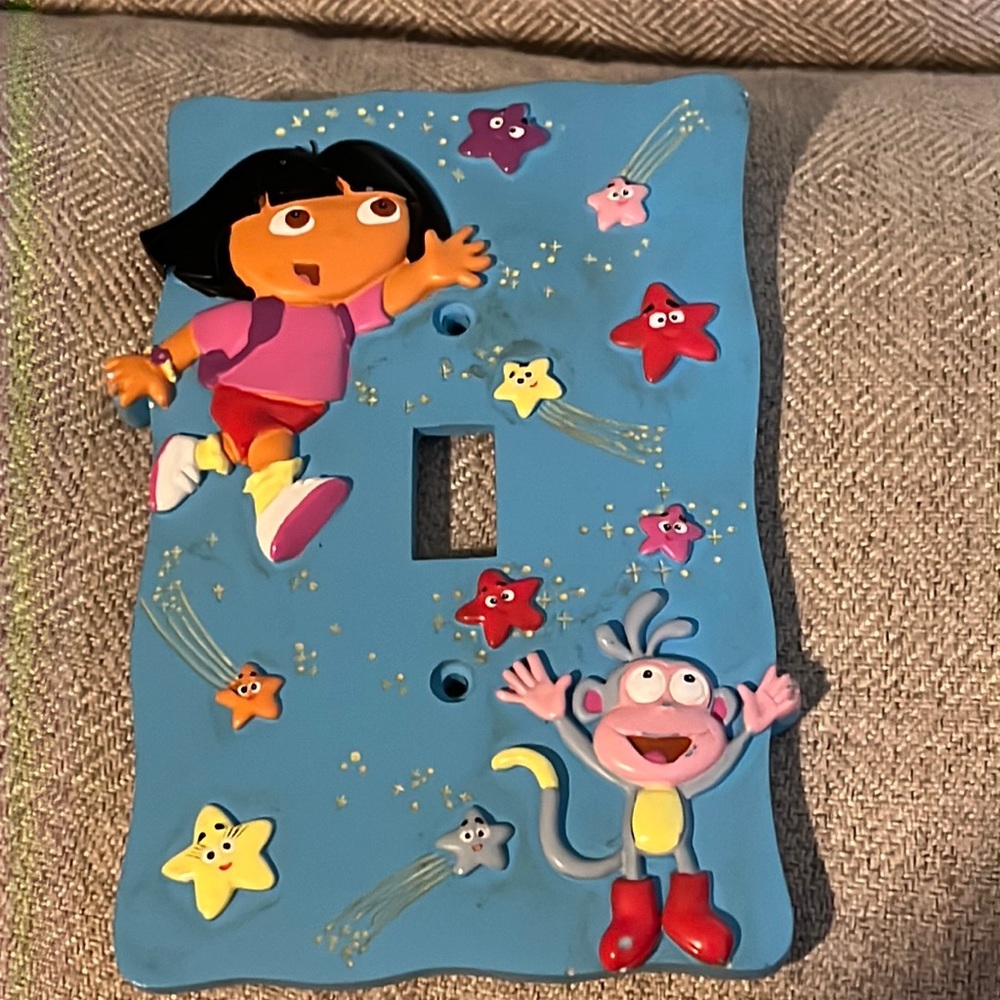 Vintage DORA the Explorer & Boots single light switch plate cover